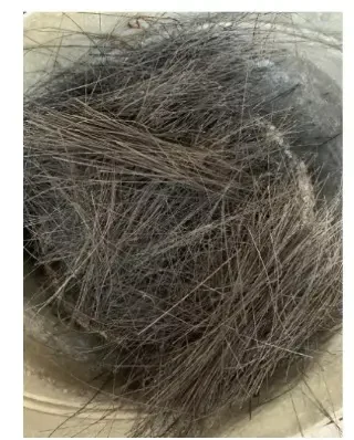 Recovered recyclable steel wire